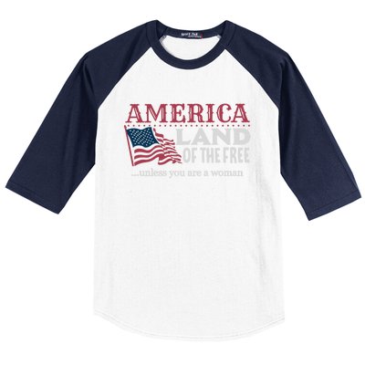 Land Of The Free Unless You're A Gift Baseball Sleeve Shirt