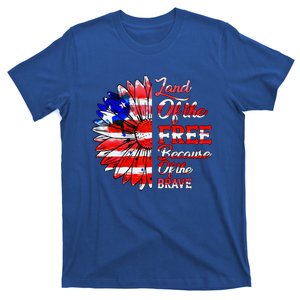 Land Of The Free Because Of The Brave Gift 4th Of July Gift T-Shirt