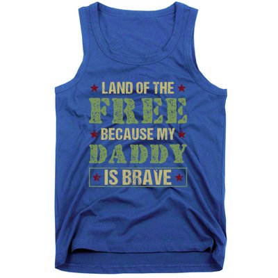 Land Of The Free Because Of The Brave Gift 4th Of July Gift Tank Top