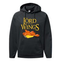 Lord Of The Wings BBQ Chicken Wings Lord Of The Wings Performance Fleece Hoodie