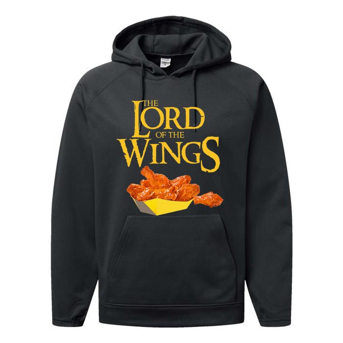 Lord Of The Wings BBQ Chicken Wings Lord Of The Wings Performance Fleece Hoodie