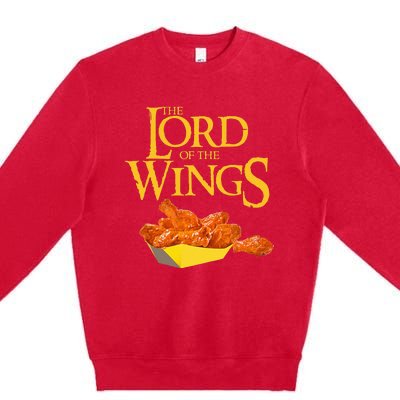 Lord Of The Wings BBQ Chicken Wings Lord Of The Wings Premium Crewneck Sweatshirt