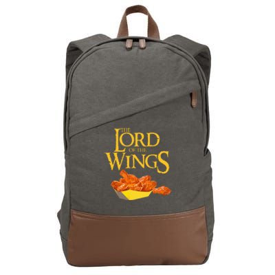 Lord Of The Wings BBQ Chicken Wings Lord Of The Wings Cotton Canvas Backpack