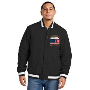 Live Of The Bravest Americans Memorial Day Gift American Flag Insulated Varsity Jacket