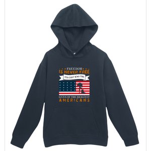 Live Of The Bravest Americans Memorial Day Gift American Flag Urban Pullover Hoodie