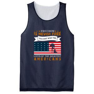 Live Of The Bravest Americans Memorial Day Gift American Flag Mesh Reversible Basketball Jersey Tank