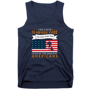 Live Of The Bravest Americans Memorial Day Gift American Flag Tank Top