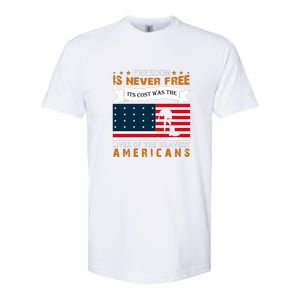 Live Of The Bravest Americans Memorial Day Gift American Flag Softstyle CVC T-Shirt