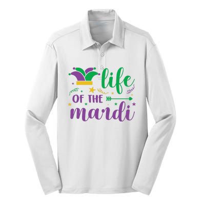 Life Of The Mardi Celebration Silk Touch Performance Long Sleeve Polo