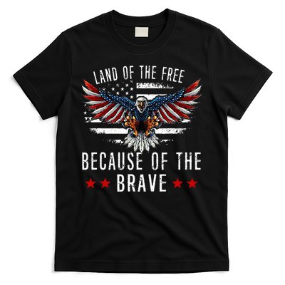 Land Of The Free Because Of The Brave Memorial Day Patriotic T-Shirt