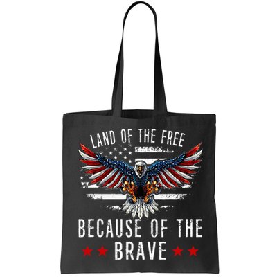 Land Of The Free Because Of The Brave Memorial Day Patriotic Bag