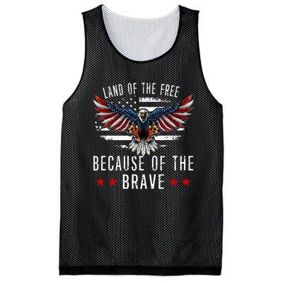 Land Of The Free Because Of The Brave Memorial Day Patriotic Mesh Reversible Basketball Jersey Tank