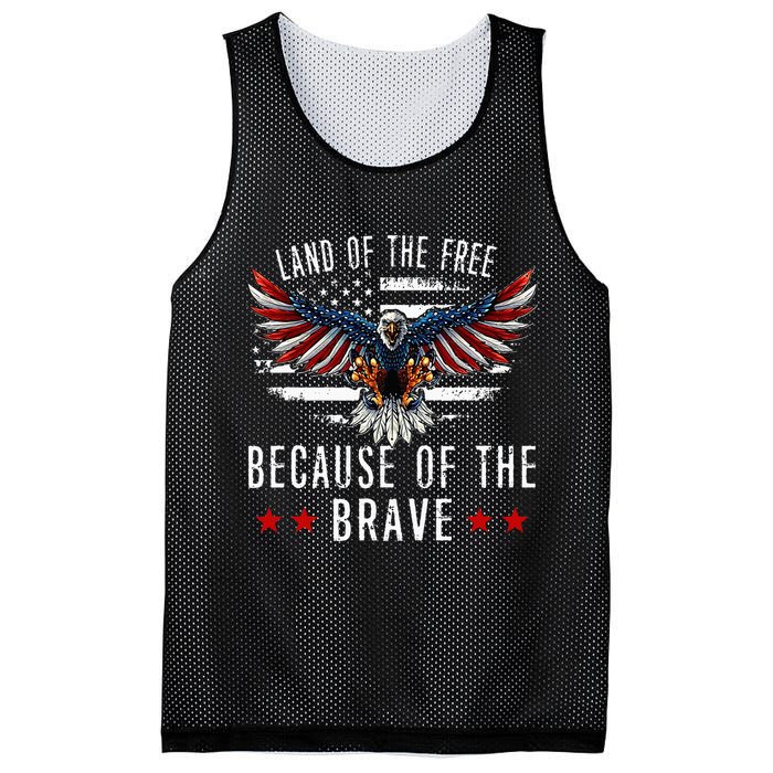 Land Of The Free Because Of The Brave Memorial Day Patriotic Mesh Reversible Basketball Jersey Tank