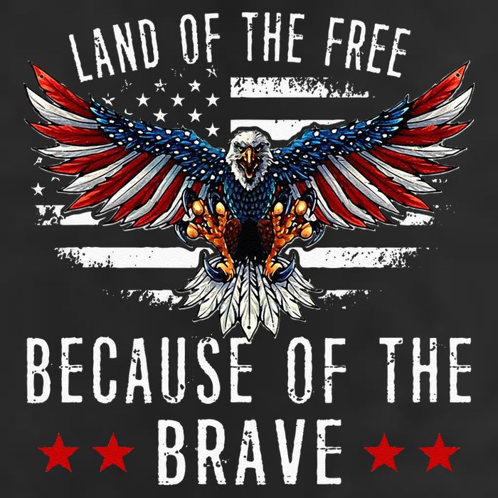 Land Of The Free Because Of The Brave Memorial Day Patriotic 25L Jumbo Tote
