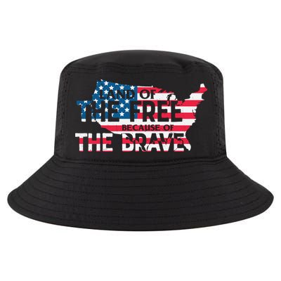 Land Of The Free Because Of The Brave Plus Size Clothes For Men, Women, Family Cool Comfort Performance Bucket Hat