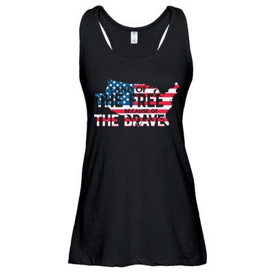 Land Of The Free Because Of The Brave Plus Size Clothes For Men, Women, Family Ladies Essential Flowy Tank