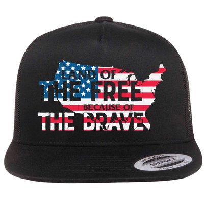 Land Of The Free Because Of The Brave Plus Size Clothes For Men, Women, Family Flatbill Hat