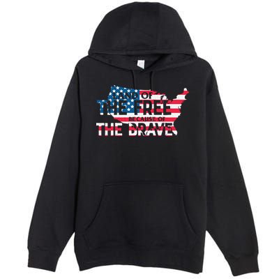 Land Of The Free Because Of The Brave Plus Size Clothes For Men, Women, Family Premium Pullover Hoodie