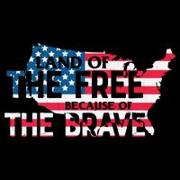Land Of The Free Because Of The Brave Plus Size Clothes For Men, Women, Family Poster