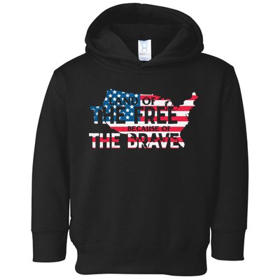 Land Of The Free Because Of The Brave Plus Size Clothes For Men, Women, Family Toddler Hoodie