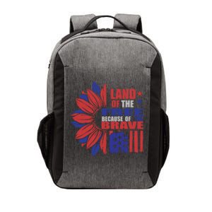 Land Of The Free Because Of The Brave Veteran Meaningful Gift Vector Backpack