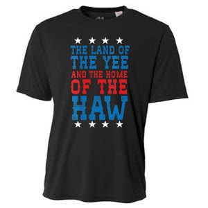 Land Of The Yee Home Of The Haw July 4th Country Cooling Performance Crew T-Shirt