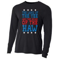 Land Of The Yee Home Of The Haw July 4th Country Cooling Performance Long Sleeve Crew