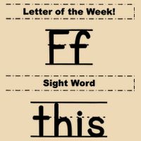 Letter Of The Week Ff Sight Word This Bag