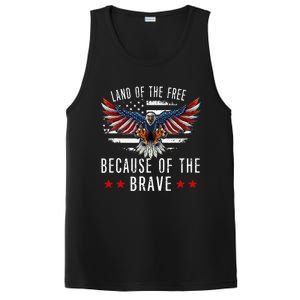 Land Of The FreeBecause Of The Brave Memorial Day Patriotic PosiCharge Competitor Tank