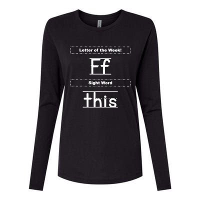 Letter Of The Week Ff Sight Word This Womens Cotton Relaxed Long Sleeve T-Shirt