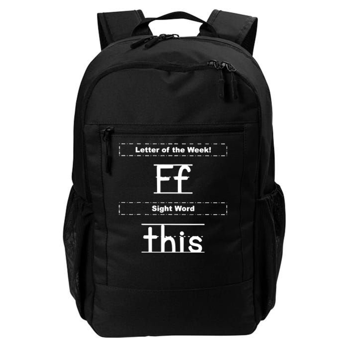 Letter Of The Week Ff Sight Word This Daily Commute Backpack