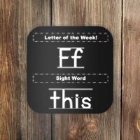 Letter Of The Week Ff Sight Word This Coaster