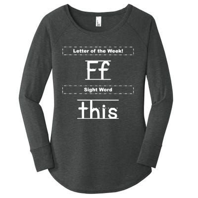 Letter Of The Week Ff Sight Word This Women's Perfect Tri Tunic Long Sleeve Shirt