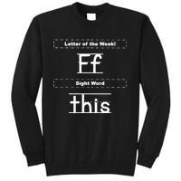 Letter Of The Week Ff Sight Word This Tall Sweatshirt