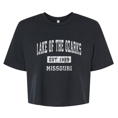 Lake Of The Ozarks Missouri Mo Vintage Sports Bella+Canvas Jersey Crop Tee