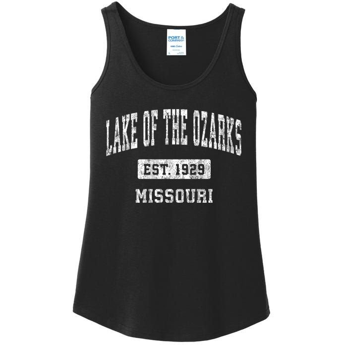 Lake Of The Ozarks Missouri Mo Vintage Sports Ladies Essential Tank