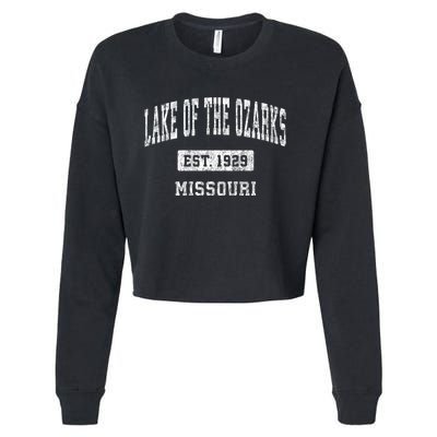 Lake Of The Ozarks Missouri Mo Vintage Sports Cropped Pullover Crew