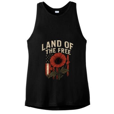 Land of the Free Ladies PosiCharge Tri-Blend Wicking Tank