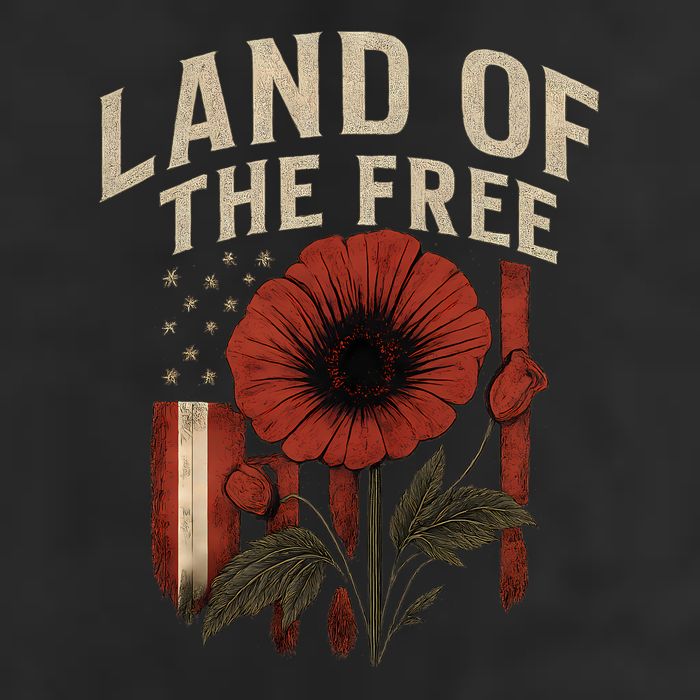 Land of the Free 7 Panel Mesh Trucker Snapback Hat