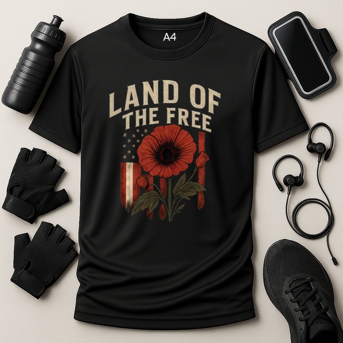 Land of the Free Cooling Performance Crew T-Shirt
