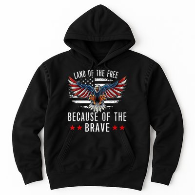 Land Of The Free Because Of The Brave Memorial Day Patriotic Hoodie