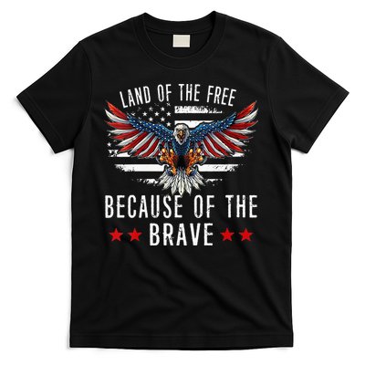 Land Of The Free Because Of The Brave Memorial Day Patriotic T-Shirt