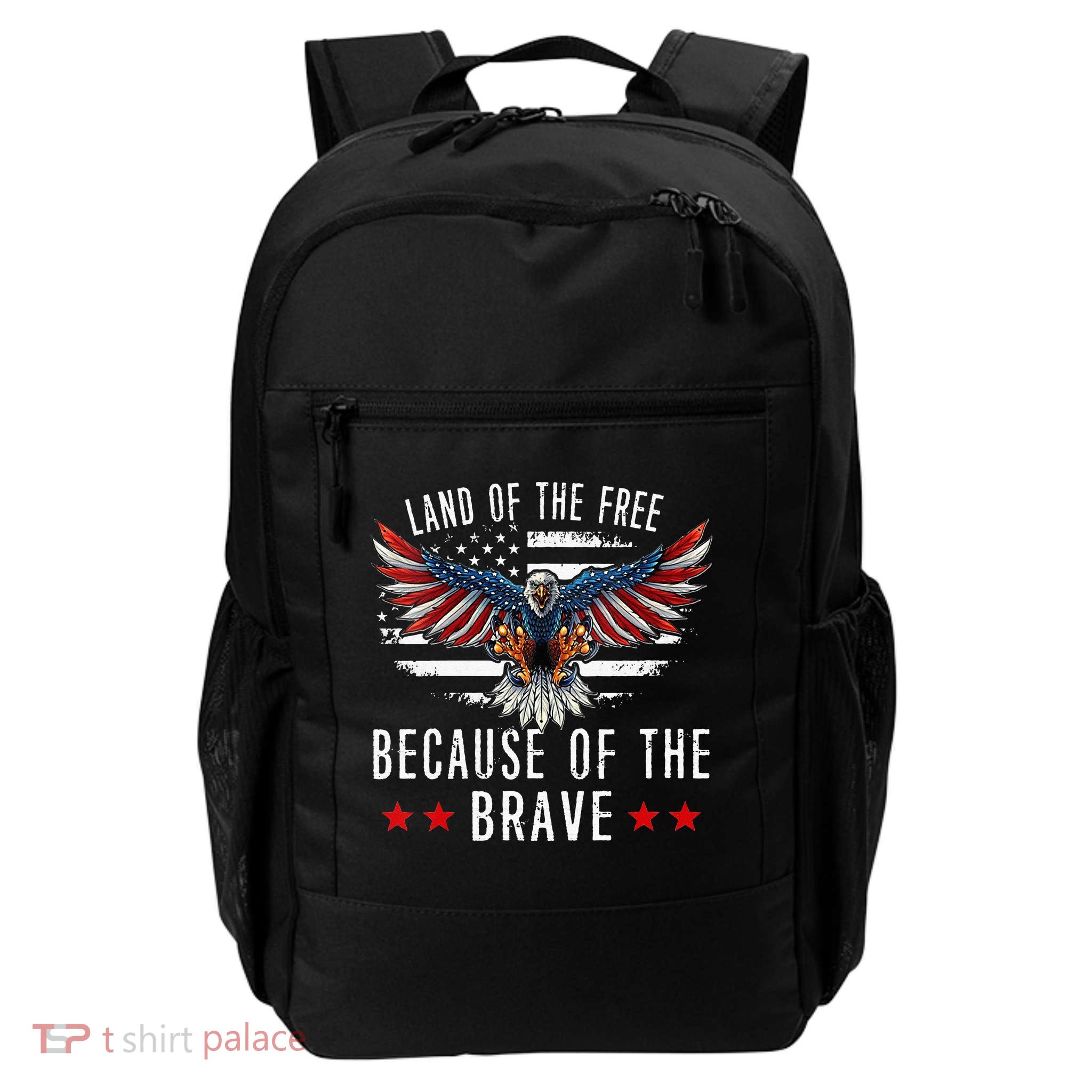 Land Of The Free Because Of The Brave Memorial Day Patriotic Backpack