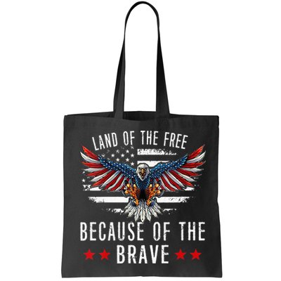 Land Of The Free Because Of The Brave Memorial Day Patriotic Bag