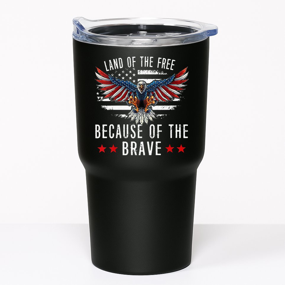 Land Of The Free Because Of The Brave Memorial Day Patriotic Tumbler