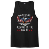 Land Of The Free Because Of The Brave Memorial Day Patriotic PosiCharge Competitor Tank