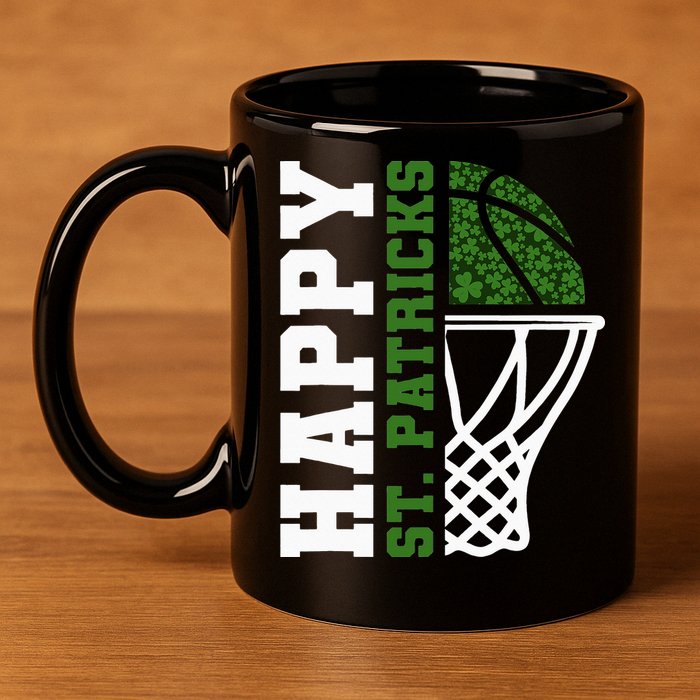 Luck of the Irish St. Patrick's Day Accessories Basketball 11oz C Handle Ceramic Mug