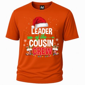 Leader Of The Cousin Crew Christmas Santa Hat Xmas Funny Gift Cooling Performance Crew T-Shirt