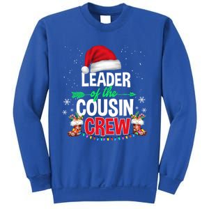 Leader Of The Cousin Crew Christmas Santa Hat Xmas Funny Gift Sweatshirt