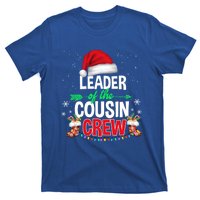 Leader Of The Cousin Crew Christmas Santa Hat Xmas Funny Gift T-Shirt